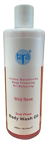Tara Natural Dual-Phase Body Wash Oil - Wild Rose- 400ml | Intense Moisturing, Deep Cleansing & Oil Balancing