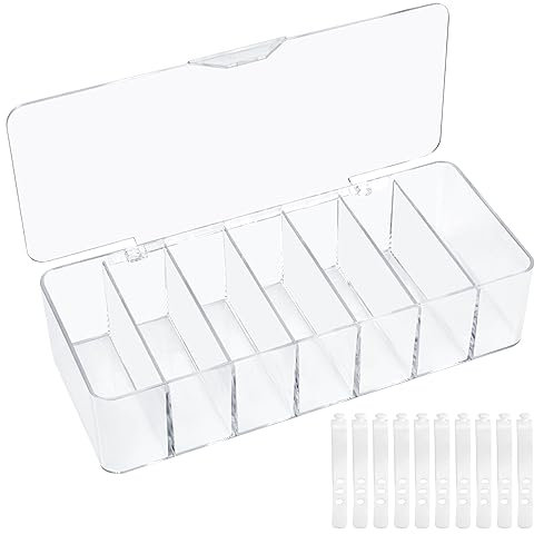 Kabel Aufbewahrungsbox Kabel Organizer Box mit 10 Kabelbindern Kabelaufbewahrungsbox mit Deckel Transparenter Kabel Aufbewahrungsbox für Schreibtisch Aufbewahrung, Büro, Heimgebrauch