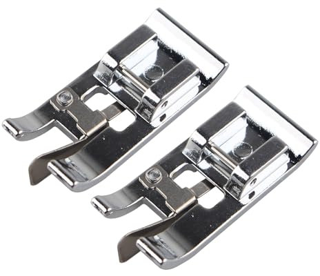 Jopto 2 Pièces Surjeteuse Pied-de-Biche pour Machine à Coudre Système Snap-on Outil pour Les Ourlets Roulés pour Brother, Janome, Toyota, New Singer