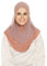 Jazvano Instant Hijab für Frauen, muslimische Mädchen, weicher Hijab-Schal, einfach zu tragen, Kopftuch, gesponnen, goldfarben, Jilbab täglich, islamischer Hijab, 1 Stück, Hellorange, Einheitsgröße