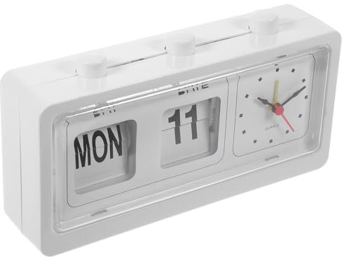 MAGICLULU Manuelle Datums-/wochen-/zeitanzeige Uhr Elektronischer Wecker für Den Heimgebrauch Im Büro und Wohnzimmer