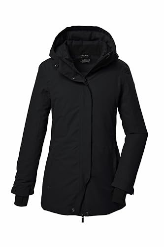 killtec Damen Funktionsparka/Parka mit Kapuze KOW 93 WMN PKR, schwarz, 40, 41817-000