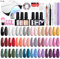 phoenixy Gel Nail Polish Set with Lamp Starter Kit, 24 Colours Gel Nail Kit with Base and Top Coat-SN9O73