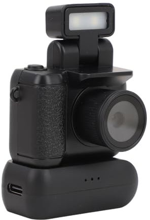 Tosuny Mini Cámara DV, Grabadora de Vídeo HD 1080P, Videocámara DVR Pequeña con Pantalla a Color de 1,44, Linterna, Conexión OTG, Cámara para Pulgar para Viajes, Deportes, Ciclismo