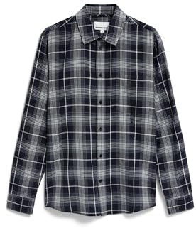 ARMEDANGELS Herren Hemd Relaxed Fit aus Bio-Baumwolle AARNAULT Relaxed Fit Night Sky-oatmilk M