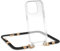 ZhinkArts - Handykette kompatibel mit iPhone 15 Pro - Handyhülle zum Umhängen - Band/Schnur abnehmbar - Necklace - Karabiner - Schwarz - Gold
