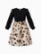 PATPAT Familien Outfit Set Langarm - Partnerlook Mutter Tochter Kleid,Mama Kind Kleider Prinzessin Festlich,Eltern Kind Outfit,Family Matching Passende Outfits,Herbst & Frühling-Mädchen:4-5 Jahre