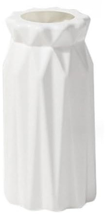 White Plastic Vases for Modern Home Decor, Nordic Style Unbreakable Tall Vase Aesthetic Decorative Flowers Vase for Wedding Dinner Table Dining Room Home Decor (D Type White)