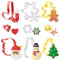 GWHOLE Formine Biscotti Natale Set 9 pezzi di Stampi Colorati per Biscotti in Acciaio Inossidabile Formine per Biscott in Varie Forme per Natale Riunioni di Famiglia Cottura e Decorazioni Natalizie