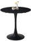 Uderkiny 80 cm Mesa Redonda Comedor, Mesa Comedor Redonda, Mesas Redondas 80 cm, Apto para 2-4 Personas, Tablero MDF/Patas de Metal, Apto para Cocina, Comedor, cafetería, salón (Negro)