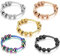T TAKONE 5 Stück Anti Stress Ring – Stress Ring mit Bunte Perlen, Effizient Linderung von Ängsten und Antistress, Ideal als Angstring für Mädchen und Damen (s)