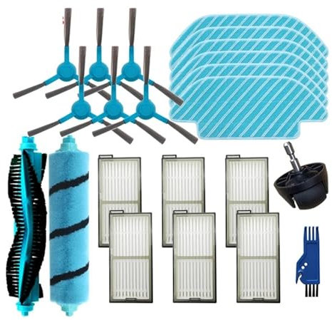 Accesorio de vacío Accesorios Compatibles con Cecotec Conga 5490 6090 7090 Robot Aspirador Cepillo Lateral Principal Filtro Hepa Recambios De Paño De Mopa(10)