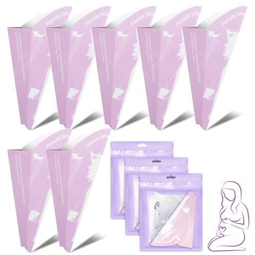 AOOWU 30 Pezzi Coni per Pipi Donna USA e Getta da Viaggio, Imbuto per Pipi Donna in Pied, Urinella per donne, Orinatoio Portatile Donna di Carta, per Campeggio Escursioni e Attività All'aperto