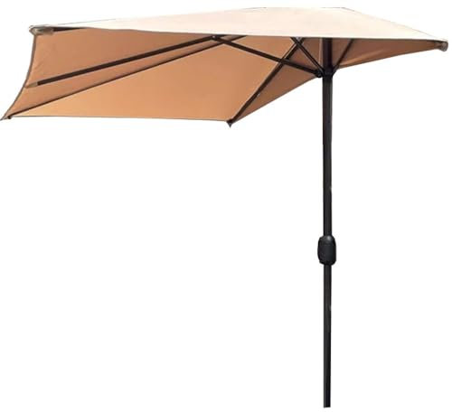 ILiemao Auvent Parasol Demi-Rond 2,7 x 1,4 m,Rechange Demi-Parasol Toile de Terrasse, sans Le Pied, Pas d'étagères, Pas de Support(M1)