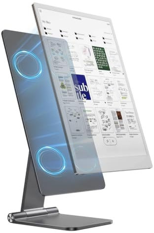 LULULOOK Soporte magnético para Remarkable Paper Pro de 11,8 pulgadas (2024), soporte de aluminio plegable Remarkable Paper Pro, 360°, ajustable, portátil, soporte magnético para tablet con base