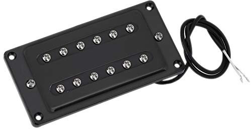 SUNGOOYUE Guitar Pickup Cover, Zwei Slot -Messing -Metal Humbucker Schützt die Pickup Abdeckung für Elektroguitarren (schwarz (Black)
