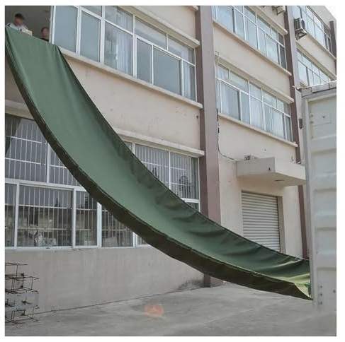 Scivolo di scarico in tela pieghevole resistente - Trasportatore in tela cerata resistente for carico e scarico in magazzino(Green,25x1.5m)