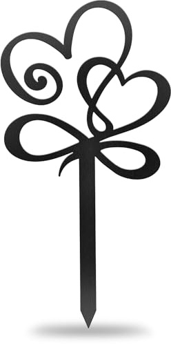 CUTHOLLOW Groß liebendes Herz Metall Pflanzenschilder, 30 CM, Personalisiert Beetstecker für Draussen Wetterfest, Gartenstecker für Blumentopf, Bauernhaus Gewächshaus Dekoration Lustige Gartendeko