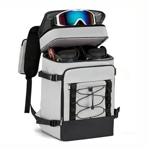 Schwarze Skischuhtasche ,Trennwandgestaltung,wasserdicht und verschleißfest,Tragegriff oben ,mit Umhängefunktion,Großer Stauraum,Für Skier,Snowboards,Helme,Brillen,Skischuhe und Zubehör