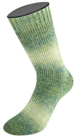 LANA GROSSA Woolycell | Hochwertiges Sockengarn ohne Polyamidanteil, aus 65% Schurwolle (Merino) & 35% Lyocell, waschmaschinenfest | 100g Wolle zum Stricken & Häkeln | 400m Handstrick-Garn FB 6008