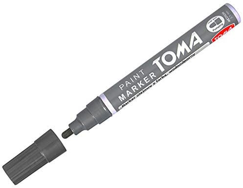 SolaDirect Marker Pen Universal Waterproof Permanent Oil Based Paint for Car Tyres, Arts & Crafts (Grey)