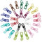 KEESIN Pinces à Linge Multi-Usages Pinces à Linge en Acier Inoxydable Longue Liste Pince De Suspension pour Support Suspendu 30 Pack Couleur Aléatoire
