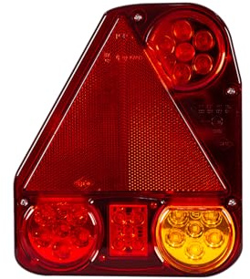 HORPOL Rückleuchte LED LZD 776 links 12 bis 24 V 5 Funktionen Positionslicht Nebelschlussleuchte Bremslicht IP 55 für Anhänger LKW und Trailer Kabeltülle und Anschlussset