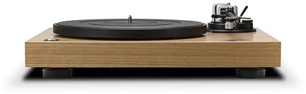 Roberts Radio RT100 Two Speed Turntable with Built-In Stereo Preamplifier and USB Connectivity - Natural Wood