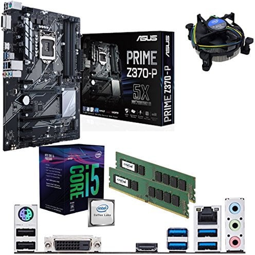 Components4All Intel Coffee Lake Core i5 8400 2.8GHz (4.0GHz Turbo) CPU, ASUS Prime Z370-P Motherboard & 8GB 2133MHz Crucial DDR4 RAM Pre-Built Bundle