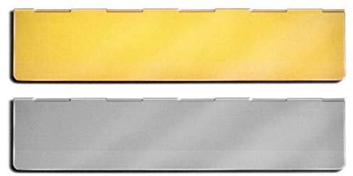 Innenklappe-350 x 80 mm für die Türinnenseite-Messing poliert od. Aluminium silber mattgebürstet-Briefeinwurf-Briefklappe-Briefschlitz (350 x 80 mm Messing poliert)