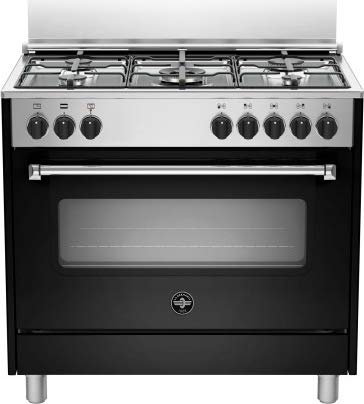 La Germania AMN965ENEV, Cucina libera installazione con forno elettrico multifunzione, 90x60 cm, colore nero