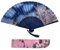 Kibon Folding Fans, Handheld Fans, Hand Fans, Bamboo Fans with Tassel for Birthday Gifts Dancing Cosplay Wedding Party Props Decoration (blue (colour))