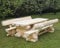 DEKO VERTRIEB BAYERN Luxus Premium Holzgarnitur Holz Massivholz Gartenmöbel Gartengarnitur 8 Pers.