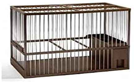 PIUMER - Jaula de reclamo C2 marrón, con cajón y Rejilla