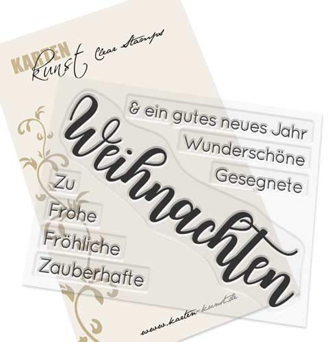 Karten-Kunst Clear Stamps KK-0176 Stempel Riesige Wünsche Weihnachten Silikonstempel