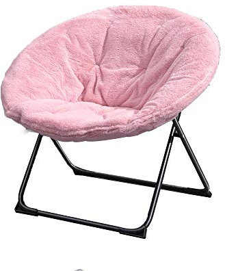 FUFU Patio Lounge Chairs Oversized Saucer Chair, Moon Chair Cover, Folding Camping Chair Oversized Padded Saucer Chairs Outdoor for Camp Lawn lounging, Reading Durable