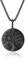COAI Geschenkideen Unisex Halskette mit Lebensbaum Anhänger aus Schwarzem Obsidian Baum des Lebens Medaillon Edelstahl Kette