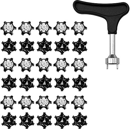 30 piezas de zapatos de golf antideslizantes para zapatos de golf, pasadores de repuesto suaves y rápidos con llave de pico de golf para ayudas de entrenamiento de golf