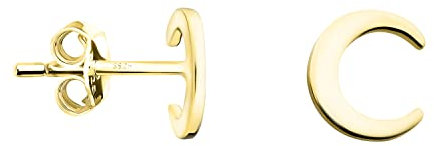SOFIA MILANI - Damen Ohrringe 925 Silber - vergoldet/golden - Mond Ohrstecker - E1224