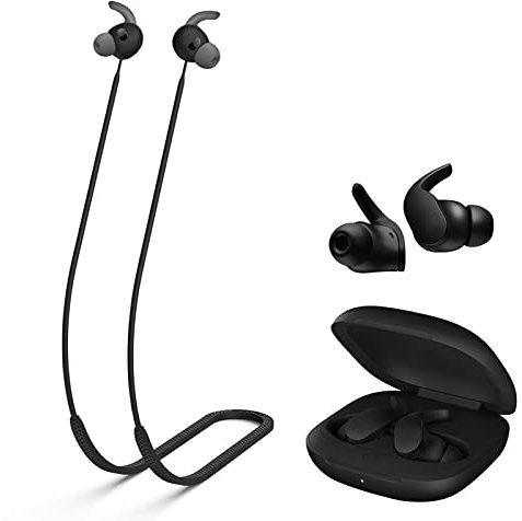 adawd Cuffie anti-allentamento per Beats_ Fit Pro, in morbido silicone anti-ost, design speciale antiscivolo, cordino per orecchie (nero, blu, verde brillante)