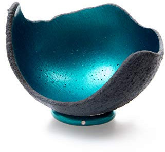 Lichtschale Geburtstagsgeschenk - türkis blau - inklusive Halter