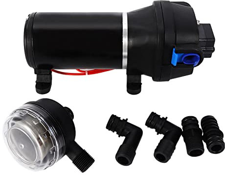 Pompa ad acqua ad alta pressione autoadescante, 12 V, pompa per acqua potabile, pompa ad alta pressione, per roulotte, barca, camper, giardino