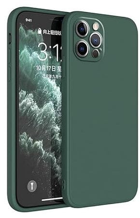 nulala Liquid Silicone Case Compatible with iPhone iPhone XR, 3 Layers Ultra Slim Full Body Protection Shockproof Protective Case Cover for iPhone XR Dark green
