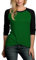 URBAN CREST Raglan-Shirts für Damen – weiches Sport-Trikot für Damen, 3/4-Ärmel, Baseball-T-Shirt, Grün & Schwarz Damen Raglan, Groß