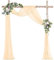 Hochzeitsbogen Vorhang Querbehang Transparente Tüll Hochzeits Hintergrund Vorhang Kulissenvorhänge Hochzeitsbogen Gardinen Dekoration für Fotografie Party Hochzeit Torbogen Zeremonie