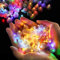 URAQT LED Ballonlichter, 102 x Mini Bunte Runde Led Ballons Lichter LED Laternenlichter Party Licht Luftballon Lichter Dekoration für Hochzeit Neujahr Halloween Weihnachten Party (Farbe+Warmweiß)