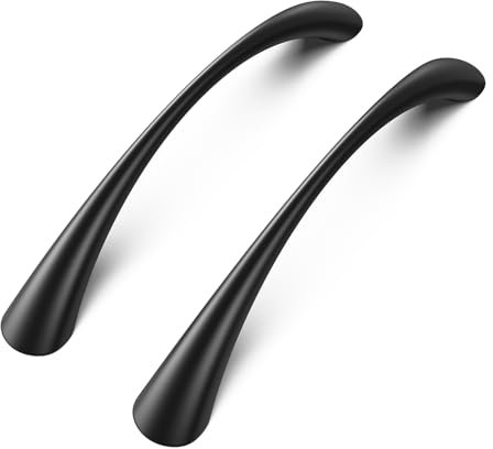 LONTAN 10 Stück Griffe für Küchenschränke Küchengriffe Schwarz 128mm lochabstand Griffe Schwarz Möbelgriffe Schrankgriffe Edelstahl Griffe Küche Türgriffe Küche Schwarz