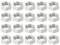PATIKIL M13x1.0 Stahl Sechskantmuttern 20 Pack Metrische Gewinde Verzinkt Beschläge Muttern Schraube Bolzen Befestigungsteile für Lampen Maschinen Reparatur 7mm Höhe