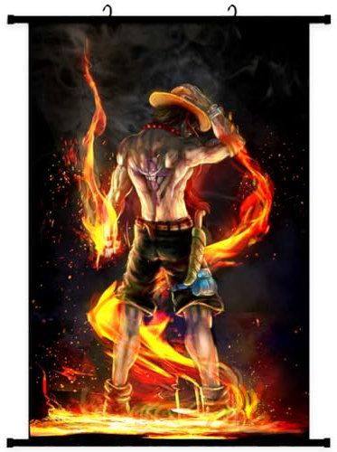 IOSCDH O-NE PIECE Wall Art, O-Ne Piece Painting Hanging Poster Dekorative Wanddekoration, Scroll Painting Anime Poster, Poster Wanddekoration Manga Poster 40 x 60 Cm (15 x 23 Inches) C