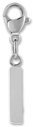 GD GOOD.designs Buchstaben Anhänger mit Karabiner Verschluss - Kettenanhänger Initial Charm aus Edelstahl I Chirurgenstahl Anhänger für Bettelarmband